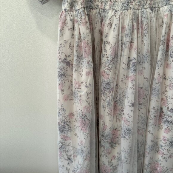PinkBlush Ivory Floral Maternity Maxi Dress Size XL - Picture 5 of 5